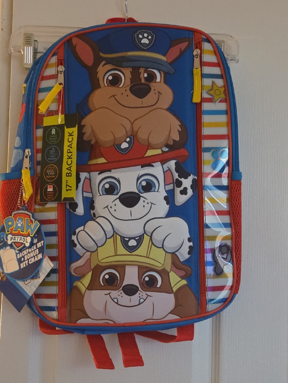Paw Patrol Kids Backpack - Blue Red Yellow